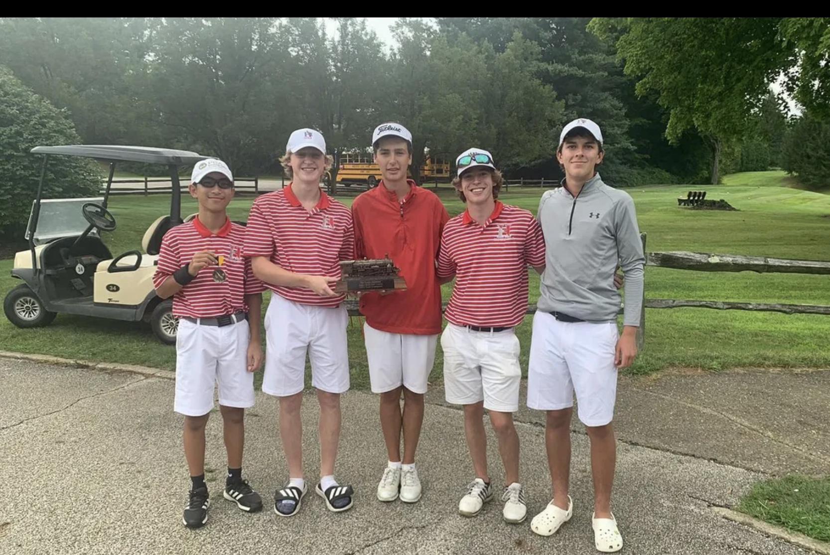 Boys Golf Team wins early season trophy at Karpis Shootout